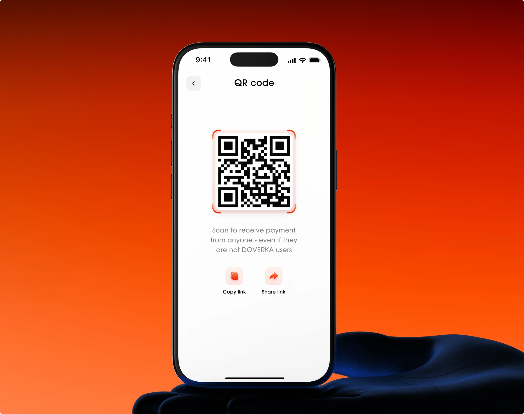 Open the QR section